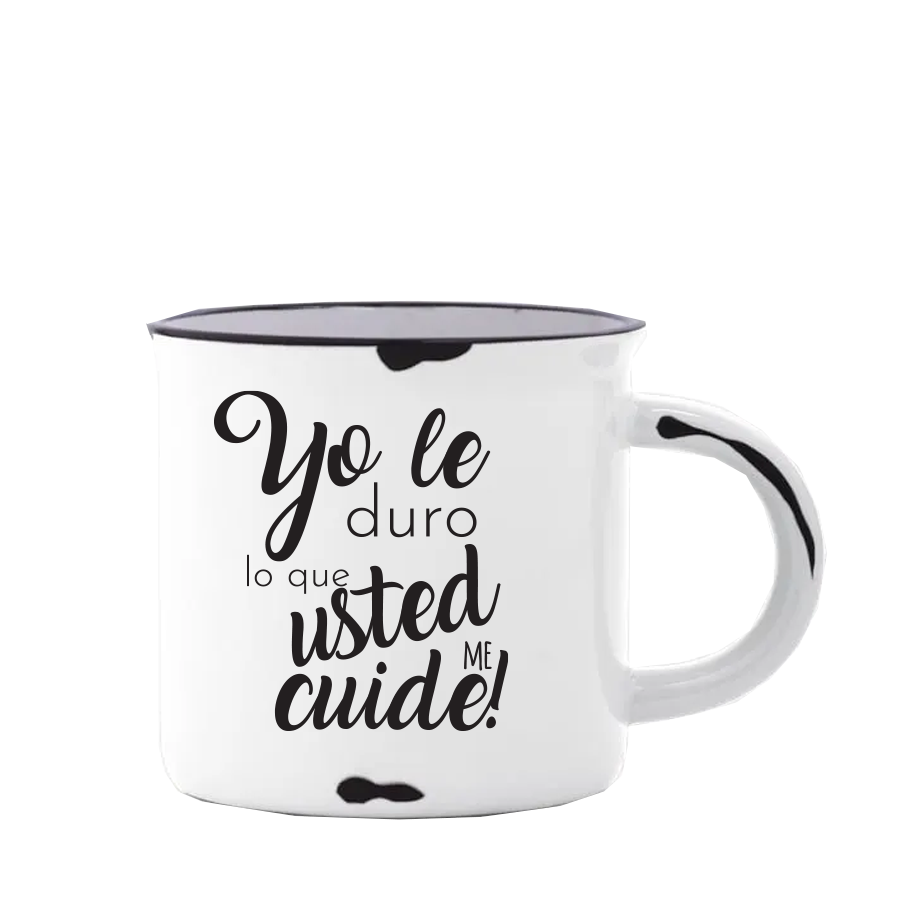 TAZA DE CERÁMICA (ESTILO PELTRE VIEJO)